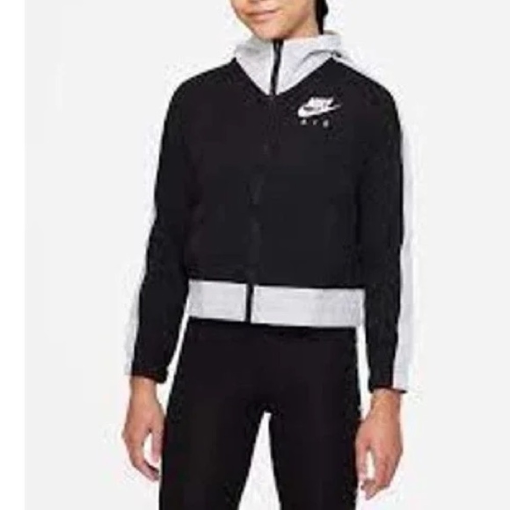 Nike Women's Black and White Bomber Jacket
